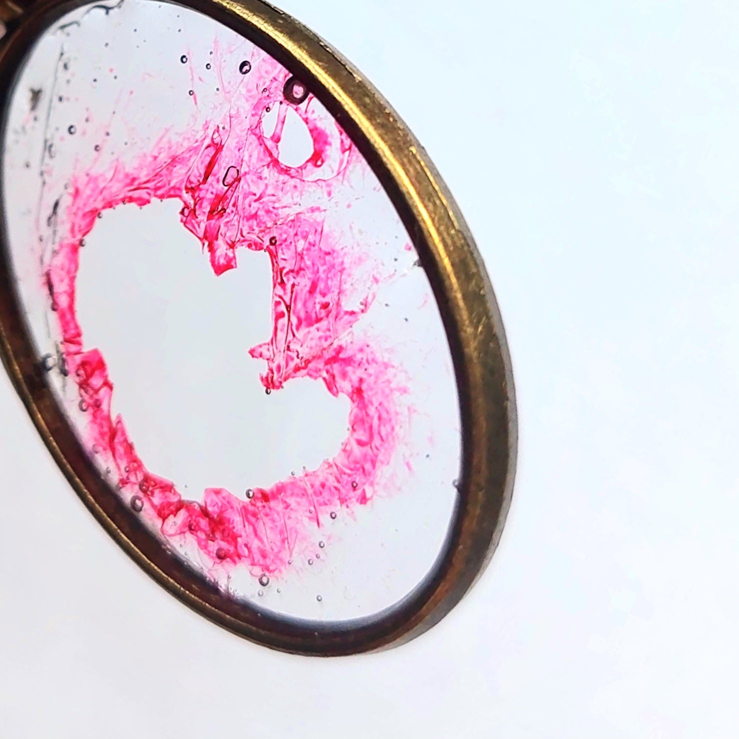 Shattered Glass Bronze Resin Pendant