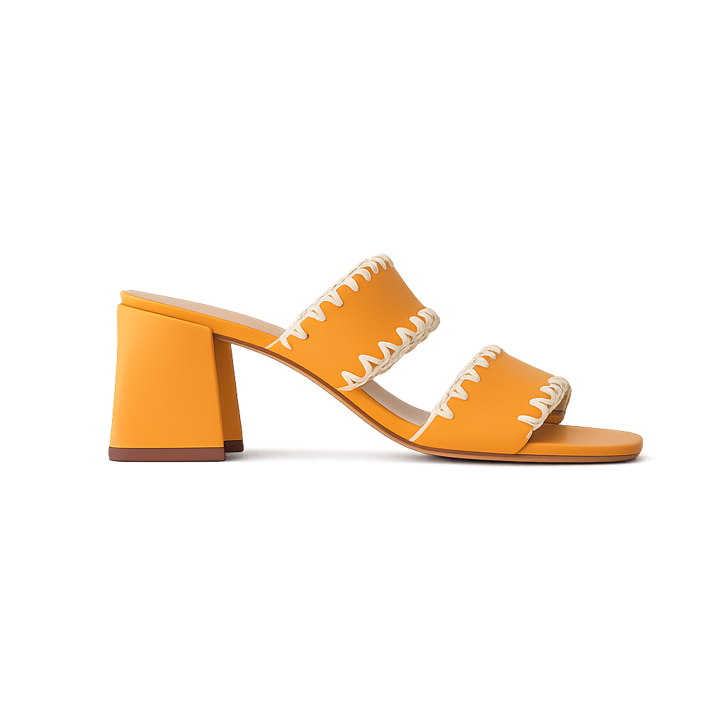 Linha - Ladies Square Toe, double strap sandals