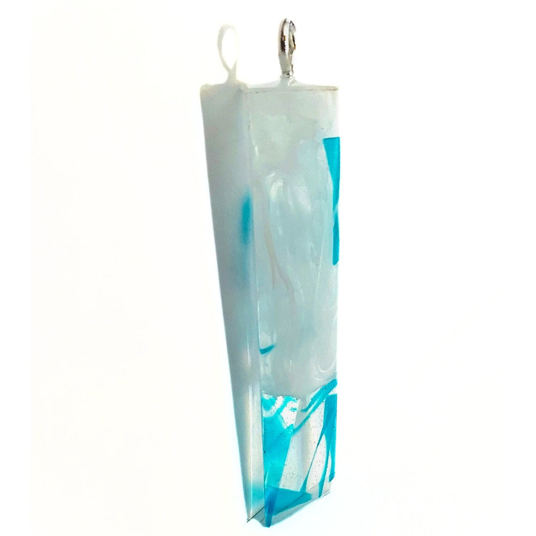 Clear & Cloudy Resin Pendant