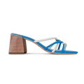 Sofia - Ladies sky blue, Square Toe Sandals