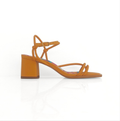 Ana - Ladies block heel multi colour leather sandals