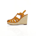 Vaneto Leather Weave Wedge Sandal