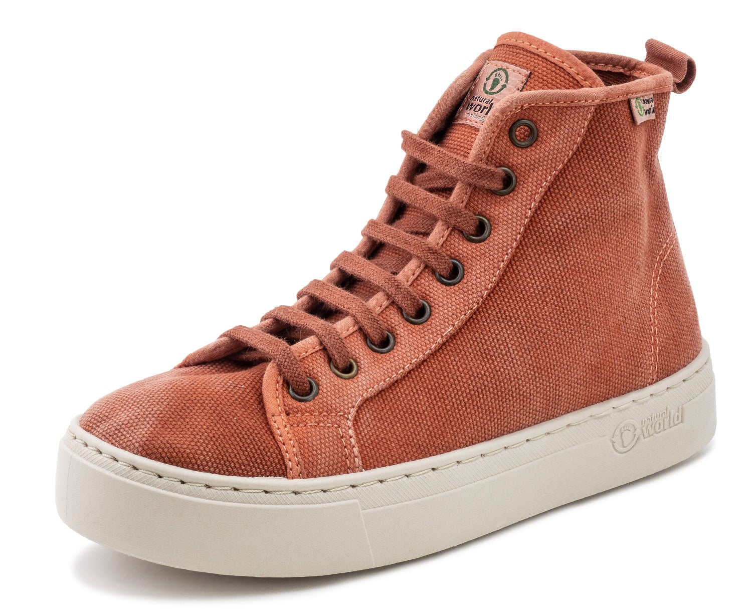 Natural World Eco Hi-Top Sneaker Peach