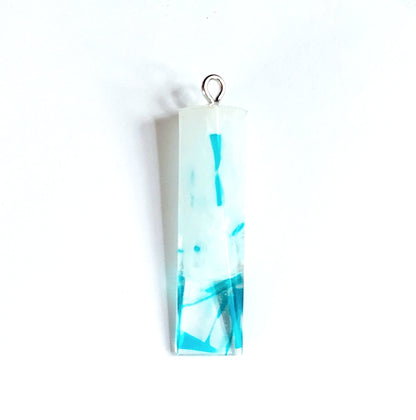 Clear & Cloudy Resin Pendant