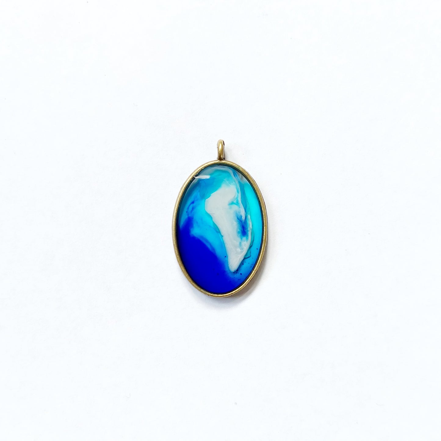 Oval Bronze Resin Pendant