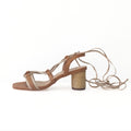 Cocoa tones gladiator tie-up sandals